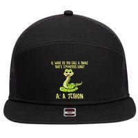 Python Pithon Pi Symbol Funny Pi Day Math Teacher Student .Png 7 Panel Mesh Trucker Snapback Hat