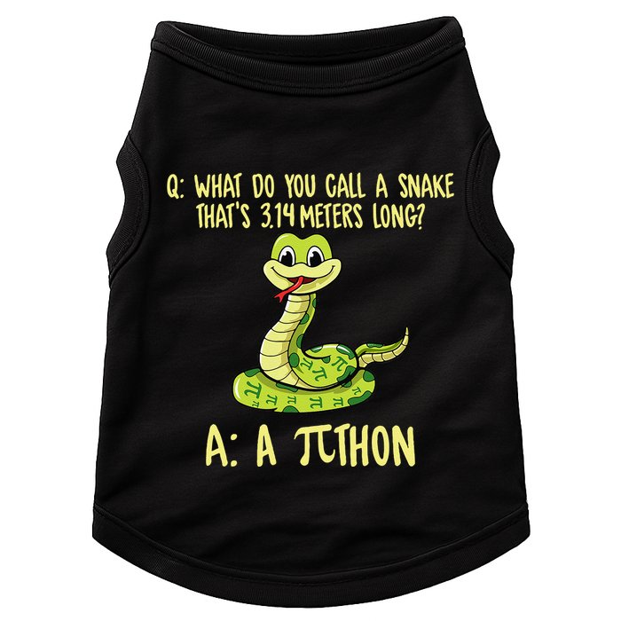 Python Pithon Pi Symbol Funny Pi Day Math Teacher Student .Png Doggie Tank