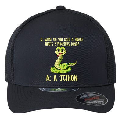 Python Pithon Pi Symbol Funny Pi Day Math Teacher Student .Png Flexfit Unipanel Trucker Cap
