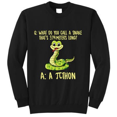 Python Pithon Pi Symbol Funny Pi Day Math Teacher Student .Png Sweatshirt