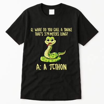 Python Pithon Pi Symbol Funny Pi Day Math Teacher Student .Png Tall T-Shirt