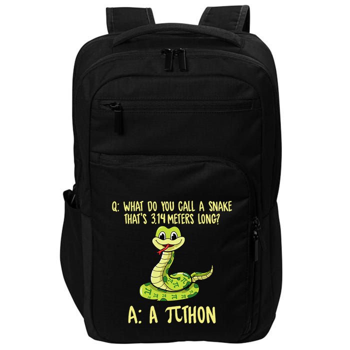 Python Pithon Pi Symbol Funny Pi Day Math Teacher Student .Png Impact Tech Backpack