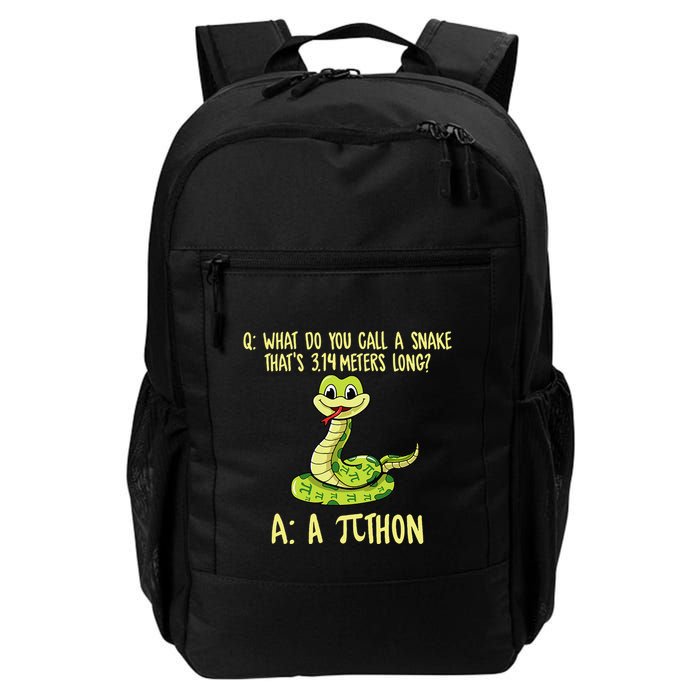 Python Pithon Pi Symbol Funny Pi Day Math Teacher Student .Png Daily Commute Backpack