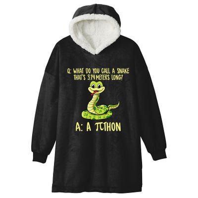 Python Pithon Pi Symbol Funny Pi Day Math Teacher Student .Png Hooded Wearable Blanket