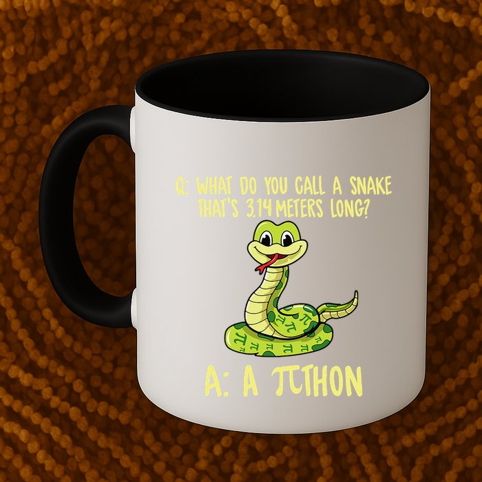 Python Pithon Pi Symbol Funny Pi Day Math Teacher Student .Png Mug