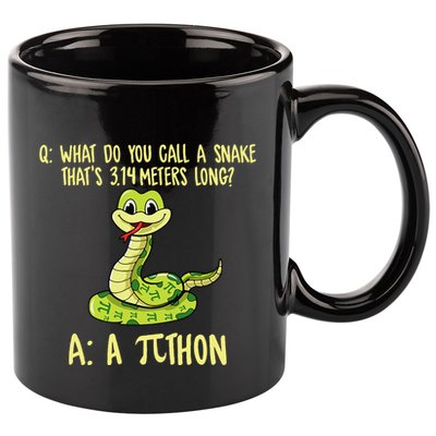Python Pithon Pi Symbol Funny Pi Day Math Teacher Student .Png 11oz C Handle Ceramic Mug