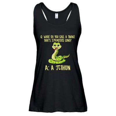 Python Pithon Pi Symbol Funny Pi Day Math Teacher Student .Png Ladies Essential Flowy Tank