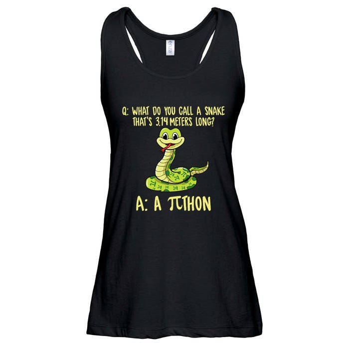 Python Pithon Pi Symbol Funny Pi Day Math Teacher Student .Png Ladies Essential Flowy Tank