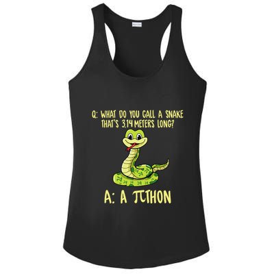 Python Pithon Pi Symbol Funny Pi Day Math Teacher Student .Png Ladies PosiCharge Competitor Racerback Tank