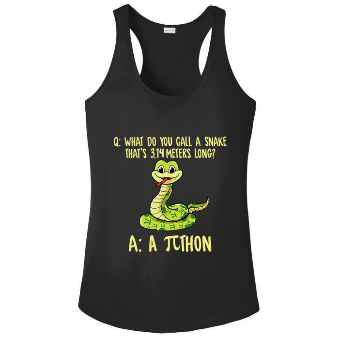 Python Pithon Pi Symbol Funny Pi Day Math Teacher Student .Png Ladies PosiCharge Competitor Racerback Tank