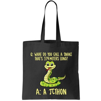 Python Pithon Pi Symbol Funny Pi Day Math Teacher Student .Png Bag