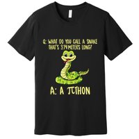 Python Pithon Pi Symbol Funny Pi Day Math Teacher Student .Png Premium T-Shirt
