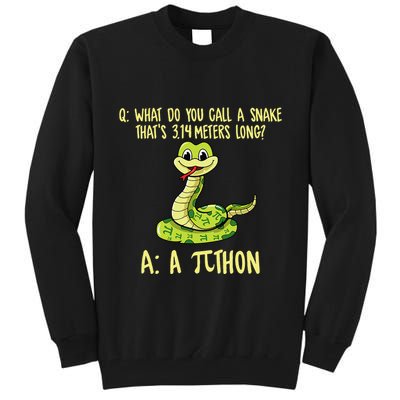 Python Pithon Pi Symbol Funny Pi Day Math Teacher Student .Png Tall Sweatshirt