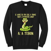 Python Pithon Pi Symbol Funny Pi Day Math Teacher Student .Png Tall Sweatshirt