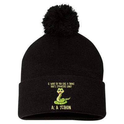 Python Pithon Pi Symbol Funny Pi Day Math Teacher Student .Png Pom Pom 12in Knit Beanie