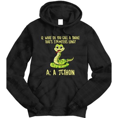 Python Pithon Pi Symbol Funny Pi Day Math Teacher Student .Png Tie Dye Hoodie