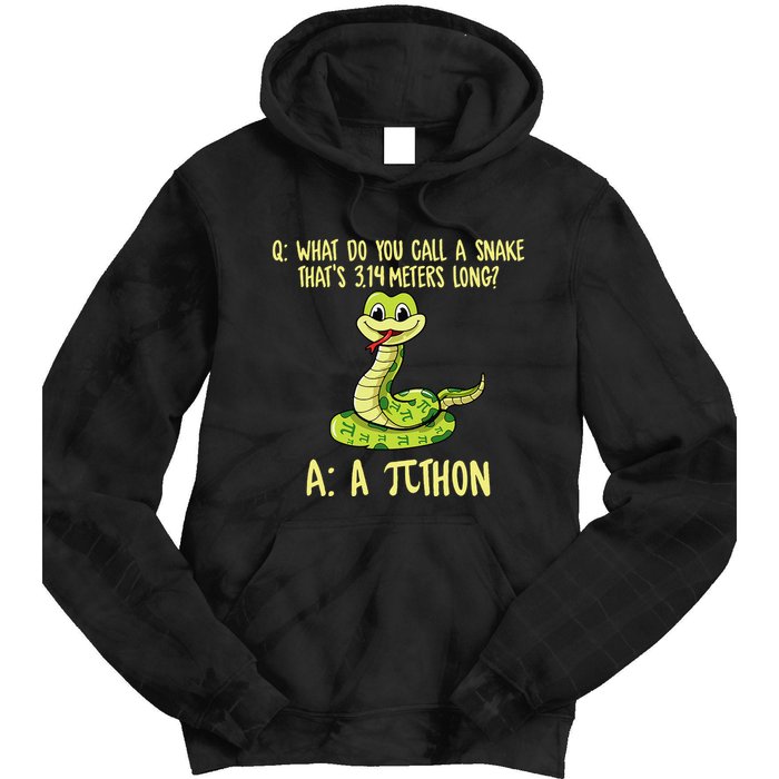 Python Pithon Pi Symbol Funny Pi Day Math Teacher Student .Png Tie Dye Hoodie