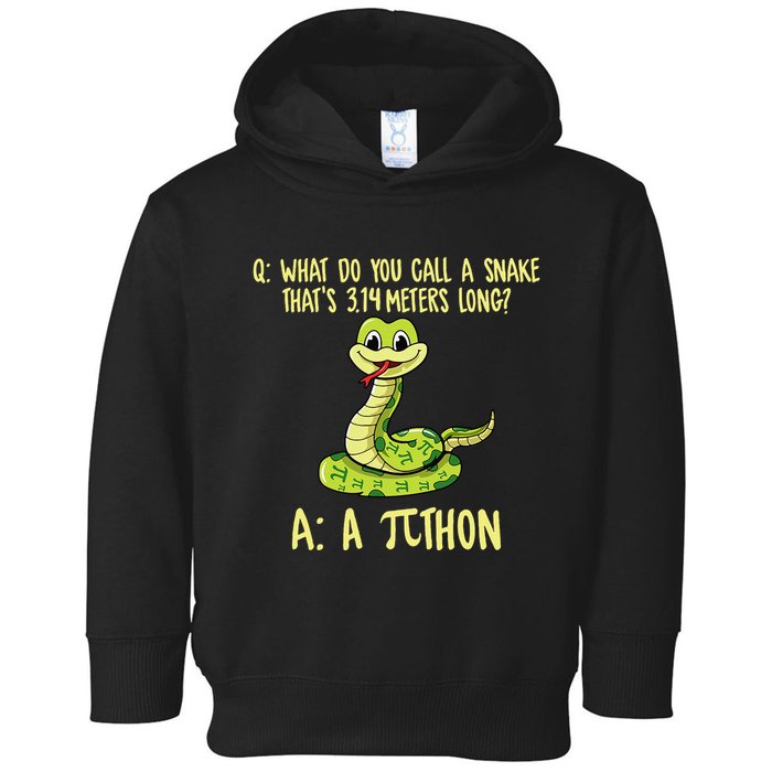 Python Pithon Pi Symbol Funny Pi Day Math Teacher Student .Png Toddler Hoodie