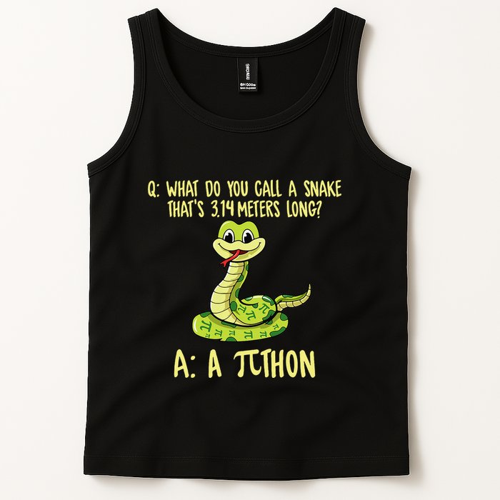 Python Pithon Pi Symbol Funny Pi Day Math Teacher Student .Png Tank Top