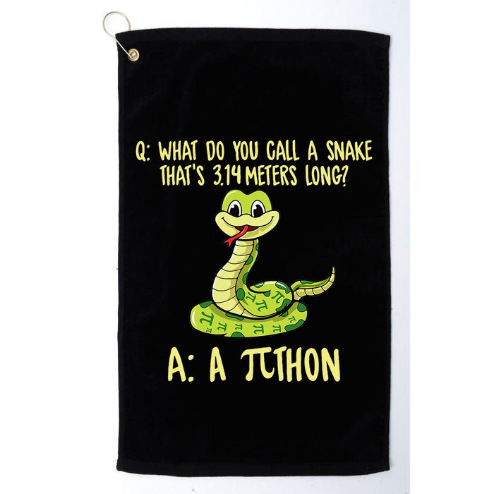 Python Pithon Pi Symbol Funny Pi Day Math Teacher Student .Png Golf Towel