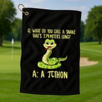 Python Pithon Pi Symbol Funny Pi Day Math Teacher Student .Png Golf Towel