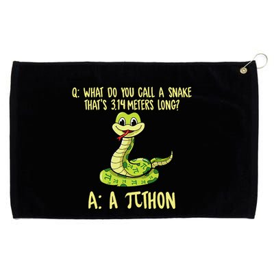Python Pithon Pi Symbol Funny Pi Day Math Teacher Student .Png Grommeted Golf Towel