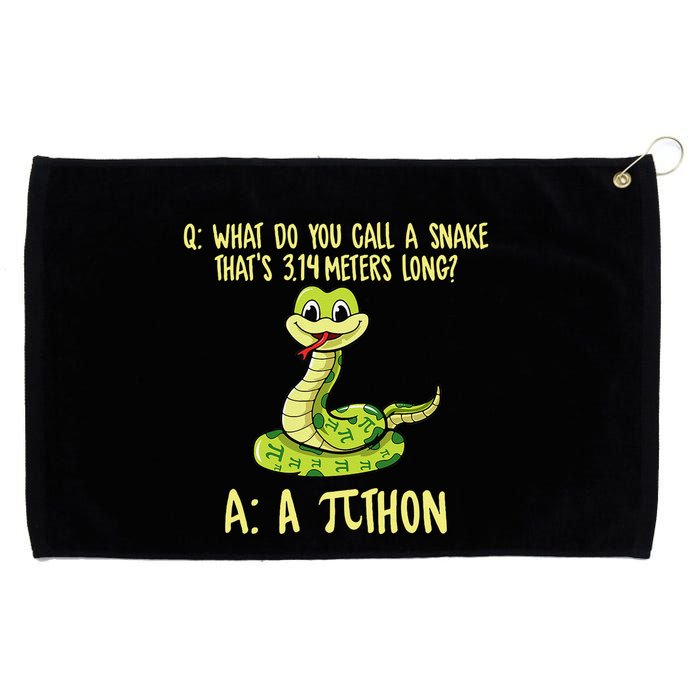 Python Pithon Pi Symbol Funny Pi Day Math Teacher Student .Png Grommeted Golf Towel