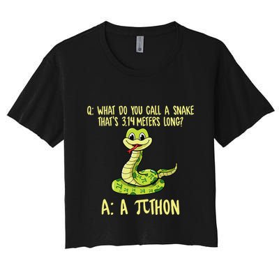 Python Pithon Pi Symbol Funny Pi Day Math Teacher Student .Png Crop Top