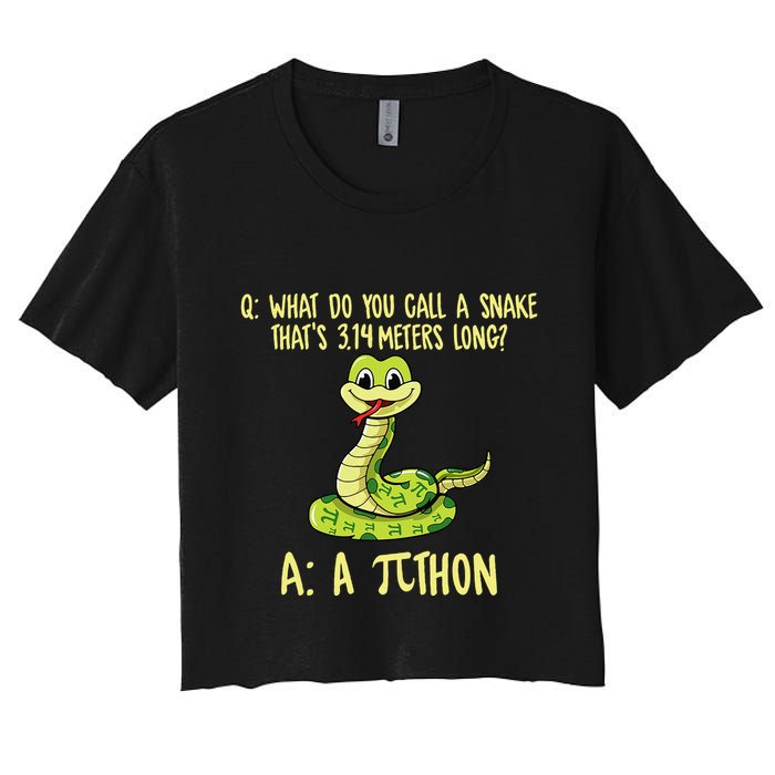 Python Pithon Pi Symbol Funny Pi Day Math Teacher Student .Png Crop Top