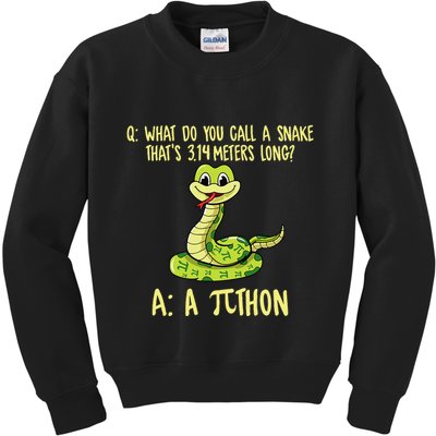 Python Pithon Pi Symbol Funny Pi Day Math Teacher Student .Png Kids Sweatshirt