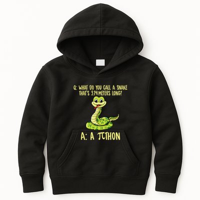 Python Pithon Pi Symbol Funny Pi Day Math Teacher Student .Png Kids Hoodie
