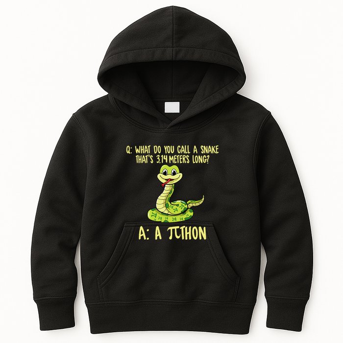 Python Pithon Pi Symbol Funny Pi Day Math Teacher Student .Png Kids Hoodie