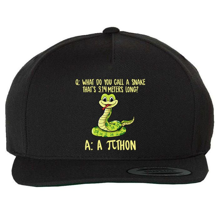 Python Pithon Pi Symbol Funny Pi Day Math Teacher Student .Png Wool Snapback Cap