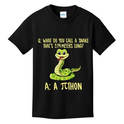 Python Pithon Pi Symbol Funny Pi Day Math Teacher Student .Png Kids T-Shirt