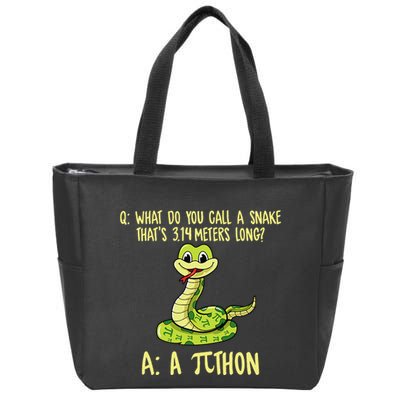 Python Pithon Pi Symbol Funny Pi Day Math Teacher Student .Png Zip Tote Bag