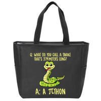 Python Pithon Pi Symbol Funny Pi Day Math Teacher Student .Png Zip Tote Bag