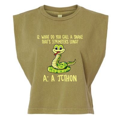 Python Pithon Pi Symbol Funny Pi Day Math Teacher Student .Png Garment-Dyed Women's Muscle Tee