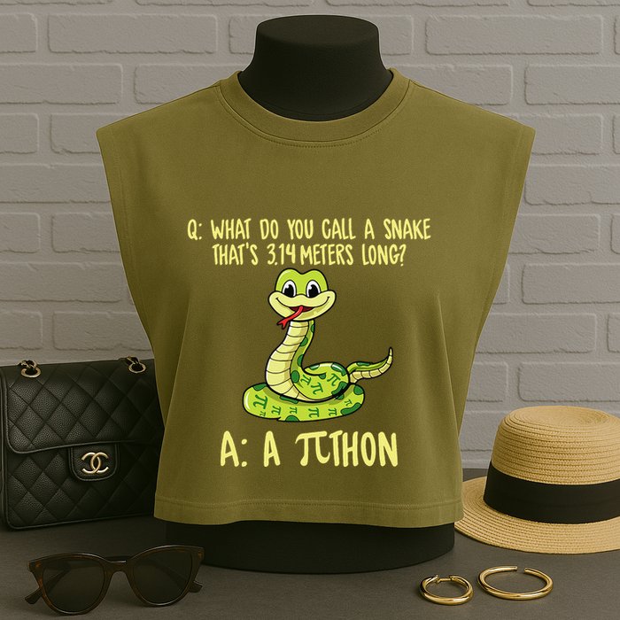 Python Pithon Pi Symbol Funny Pi Day Math Teacher Student .Png Garment-Dyed Women's Muscle Tee