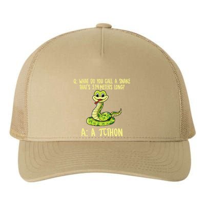 Python Pithon Pi Symbol Funny Pi Day Math Teacher Student .Png Yupoong Adult 5-Panel Trucker Hat