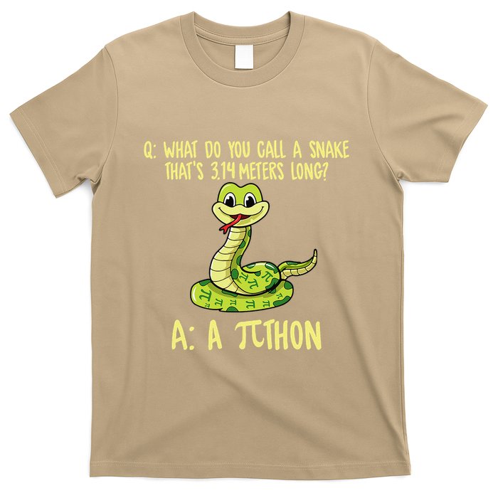 Python Pithon Pi Symbol Funny Pi Day Math Teacher Student .Png T-Shirt
