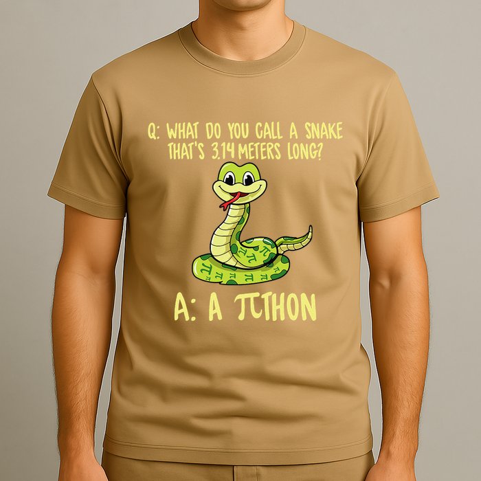Python Pithon Pi Symbol Funny Pi Day Math Teacher Student .Png T-Shirt