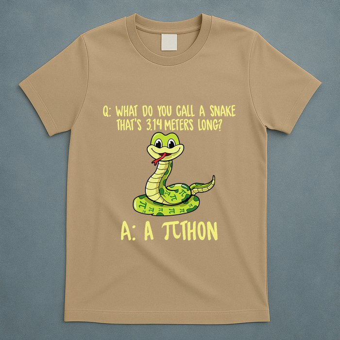 Python Pithon Pi Symbol Funny Pi Day Math Teacher Student .Png T-Shirt