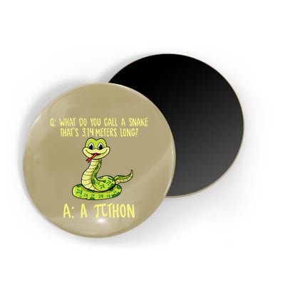 Python Pithon Pi Symbol Funny Pi Day Math Teacher Student .Png Magnet