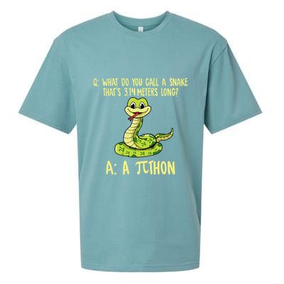 Python Pithon Pi Symbol Funny Pi Day Math Teacher Student .Png Sueded Cloud Jersey T-Shirt