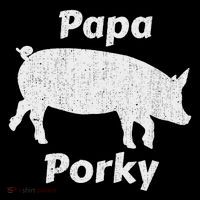 Papa Porky Pig Daddy Father Hog Pork Tall T-Shirt