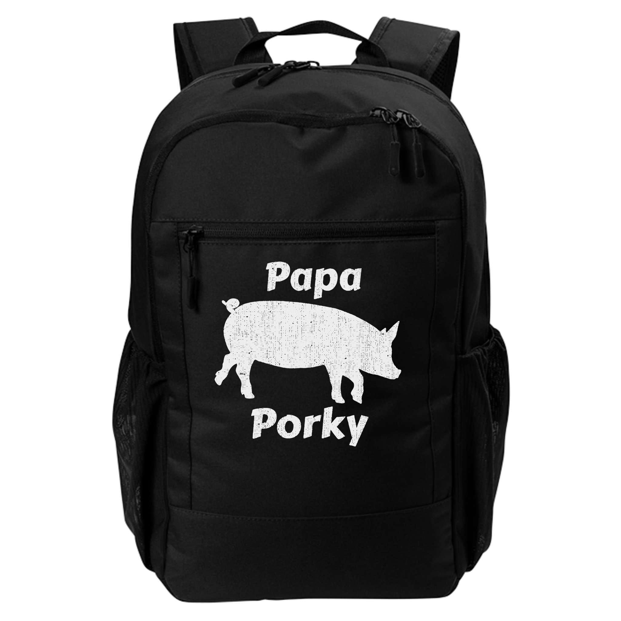Papa Porky Pig Daddy Father Hog Pork Backpack