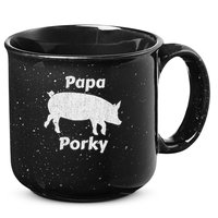 Papa Porky Pig Daddy Father Hog Pork 15oz Campfire Ceramic Mug
