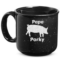 Papa Porky Pig Daddy Father Hog Pork 15oz Campfire Ceramic Mug