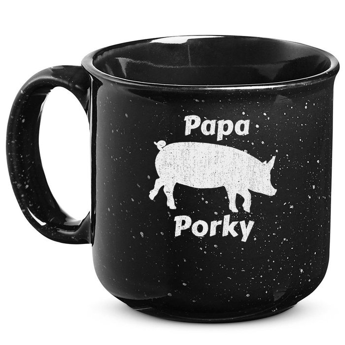 Papa Porky Pig Daddy Father Hog Pork 15oz Campfire Ceramic Mug