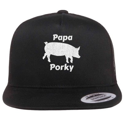 Papa Porky Pig Daddy Father Hog Pork Flatbill Hat
